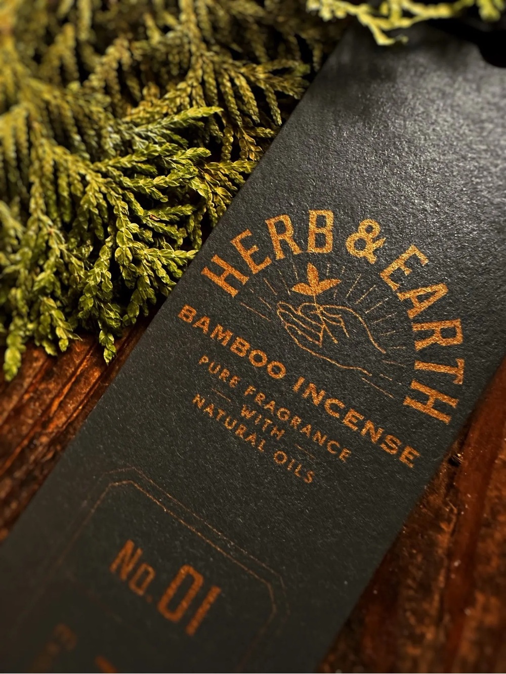Low Smoke Natural Herb & Earth Patchouli Bamboo Incense